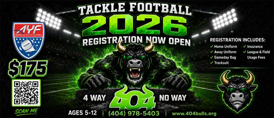 Tackle Football Registration NOW OPEN!!!!
